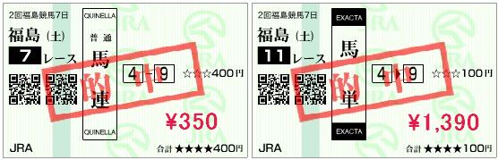 7月11日的中馬券