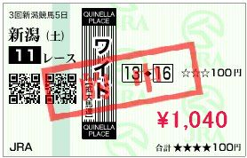 8月29日的中馬券