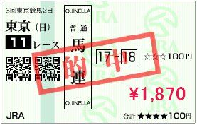 5月23日 的中馬券